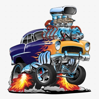 55 Funny Car V4 - American Muscle Cars Engine, HD Png Download, Transparent PNG