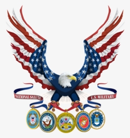 Illustration Of National Salute - Military Eagle Symbol Png, Transparent Png, Transparent PNG