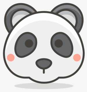 478 Panda Face - Cartoon Symmetrical Animal Face, HD Png Download, Transparent PNG