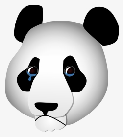 Png Modern Clip Art - Sad Panda Cartoon Clipart, Transparent Png, Transparent PNG