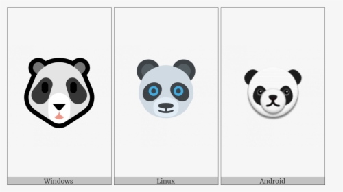 Panda Face On Various Operating Systems - Cartoon, HD Png Download, Transparent PNG