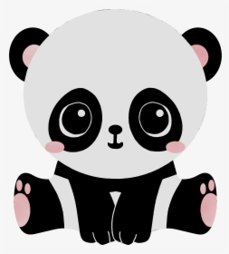 Panda Clipart Giant - Cartoon Cute Baby Panda, HD Png Download ,  Transparent Png Image - PNGitem