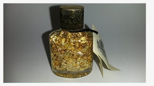 Beautiful Gold Flakes In A Glass Bottle - Nail Polish, HD Png Download, Transparent PNG