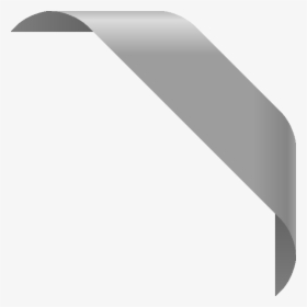 Grey Ribbon Png Free Download - Corner Ribbon Grey Png, Transparent Png, Transparent PNG