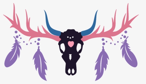 #boho #skull #skulls #antlers #deer #deerskull #designs - Illustration, HD Png Download, Transparent PNG