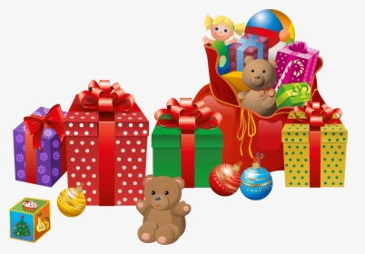 Transparent Pile Of Toys Clipart - Christmas Presents Clipart Png, Png Download, Transparent PNG