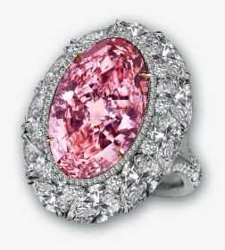 Pink Diamond Cocktail Ring, HD Png Download, Transparent PNG