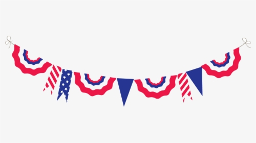 4th Of July Cliparts For Free Bow Clipart Th Patriotic - 4th Of July Bunting Clipart, HD Png Download, Transparent PNG