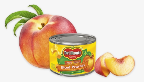 Diced Yellow Cling Peaches In 100% Juice - Del Monte 100 Calories Sliced Peaches, HD Png Download, Transparent PNG