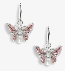 Nicole Barr Designs Sterling Silver Wire Earrings Butterfly - Earrings, HD Png Download, Transparent PNG