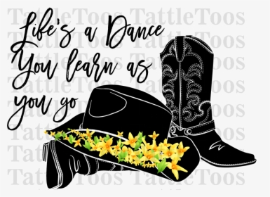 Silhouette Cowboy Hat And Boots Clipart, HD Png Download, Transparent PNG
