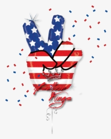Patriotic Peace - Red White And Blue Peace Sign, HD Png Download, Transparent PNG