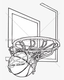 Drawing At Getdrawings Com - Basketball Hoop Swish Drawing, HD Png Download, Transparent PNG