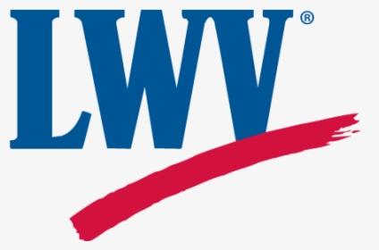 The League Of Women Voters Logo, Lwv With A Red Swish - League Of Women Voters Logo Png, Transparent Png, Transparent PNG