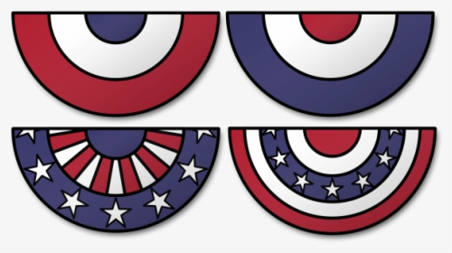 Old Fashioned Patriotic Bunting Png - 4th Of July Bunting Clipart, Transparent Png, Transparent PNG