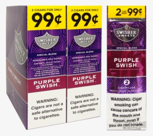 Swisher Sweets Cigarillos Purple Swish Box And Foil - Swisher Sweets Swerve, HD Png Download, Transparent PNG