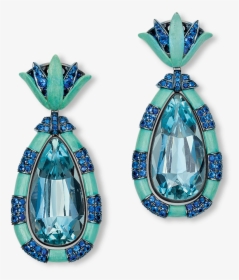 Earring With Aquamarines - Diamond, HD Png Download, Transparent PNG
