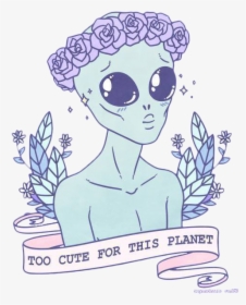 Transparent/sticker Blg soft Grunge Blg - Too Cute For This Planet, HD Png Download, Transparent PNG
