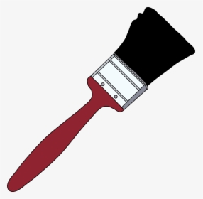 Red Paintbrush - Paint Brush Clip Art, HD Png Download, Transparent PNG