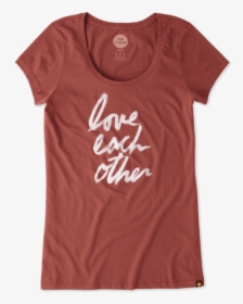 Women S Love Each Other Brush Stroke Newbury Scoop - Active Shirt, HD Png Download, Transparent PNG