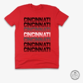Red & Black Cincinnati Retro - Active Shirt, HD Png Download, Transparent PNG