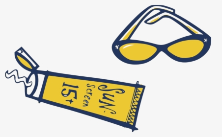 Sunscreen & Sunglasses - Sunscreen And Sunglasses Clipart, HD Png Download, Transparent PNG