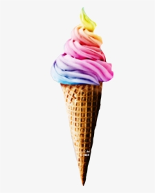 Ice Cream Png Rainbow - Transparent Rainbow Ice Cream, Png Download, Transparent PNG