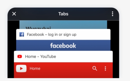 Opera Touch Tabs - Facebook, HD Png Download, Transparent PNG