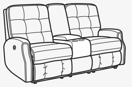 2882-601m - White Reclining Sofa Clip Art Png, Transparent Png, Transparent PNG