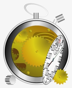 Circle,yellow,stopwatch - Broken Watch Clipart, HD Png Download, Transparent PNG