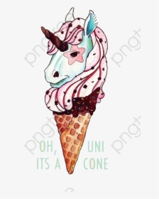 Unicorn Ice Cream - Ice Cream Sundae Unicorn, HD Png Download, Transparent PNG