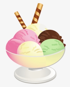 Ice Cream Sundae Clipart Cliparts - Transparent Background Ice Cream Clipart, HD Png Download, Transparent PNG
