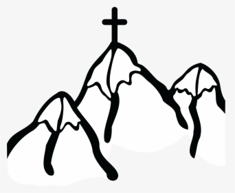 Free Clipart Of A Cross On Mountains - Mountains Clipart, HD Png Download, Transparent PNG