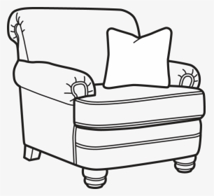 Bay Bridge Fabric Chair Without Nailhead Trim - Easy Chair To Draw, HD Png Download, Transparent PNG
