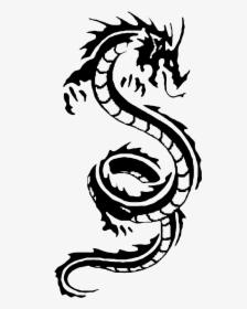 Chinese Dragon White Dragon Clip Art - Simple Japanese Dragon Drawing, HD Png Download, Transparent PNG