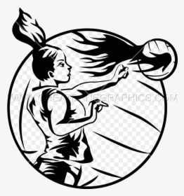 Volleyball Spiking In Black And White Clipart Playing - Volleyball Images Black And White, HD Png Download, Transparent PNG