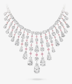 10 41 057 Ps Oval Wht Diam Pink Neck Crop Copy Gradient - Pink Diamond Necklace, HD Png Download, Transparent PNG