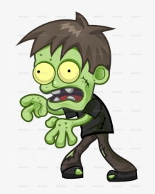 Transparent Zombie Transparent Png - Kids Cartoon Zombie, Png Download, Transparent PNG