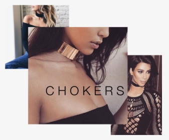 Kim Kardashian Choker - Girl, HD Png Download, Transparent PNG