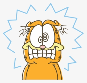 Garfield Line Messaging Sticker - Scared Garfield Transparent Background, HD Png Download, Transparent PNG