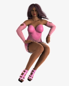 Girl, Sitting, Pink, Dress, Woman, Pose, Beautiful - Woman Girl Pose Sitting, HD Png Download, Transparent PNG