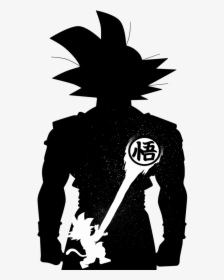 Goku Silhouette At Getdrawings - Goku Black And White, HD Png Download, Transparent PNG