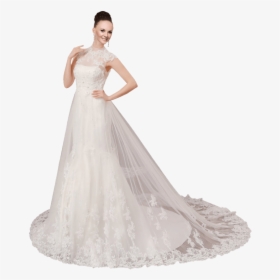Woman Wedding Dress Transparent, HD Png Download, Transparent PNG