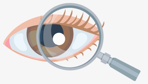 Eye Ophthalmology On Glasses - Eye With Magnifying Glass, HD Png Download, Transparent PNG