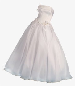 Wedding Dress White - Wedding Dress Transparent Background, HD Png Download, Transparent PNG