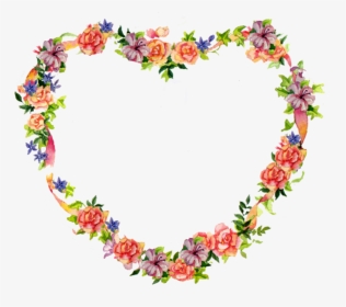 Mother S Day Tea - Heart Flower Frame Png, Transparent Png, Transparent PNG