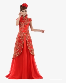 Traditional Chinese Wedding Dress , Png Download - Wedding Dress, Transparent Png, Transparent PNG