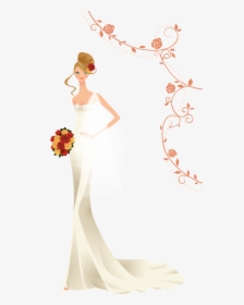 Transparent Dress Clip Art - Wedding Poster Art Free, HD Png Download, Transparent PNG