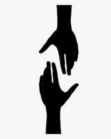 Helping Silhouette Png - Helping Hand Hand Silhouette Png, Transparent Png, Transparent PNG