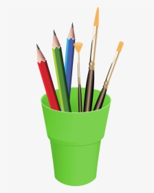 Pencils In Cup Png Vector Clipart - Cup Of Pencil Drawing, Transparent Png, Transparent PNG